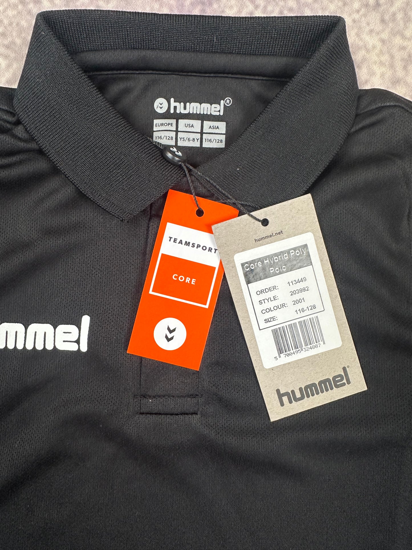 Hummel Kinder-Poloshirt in Schwarz