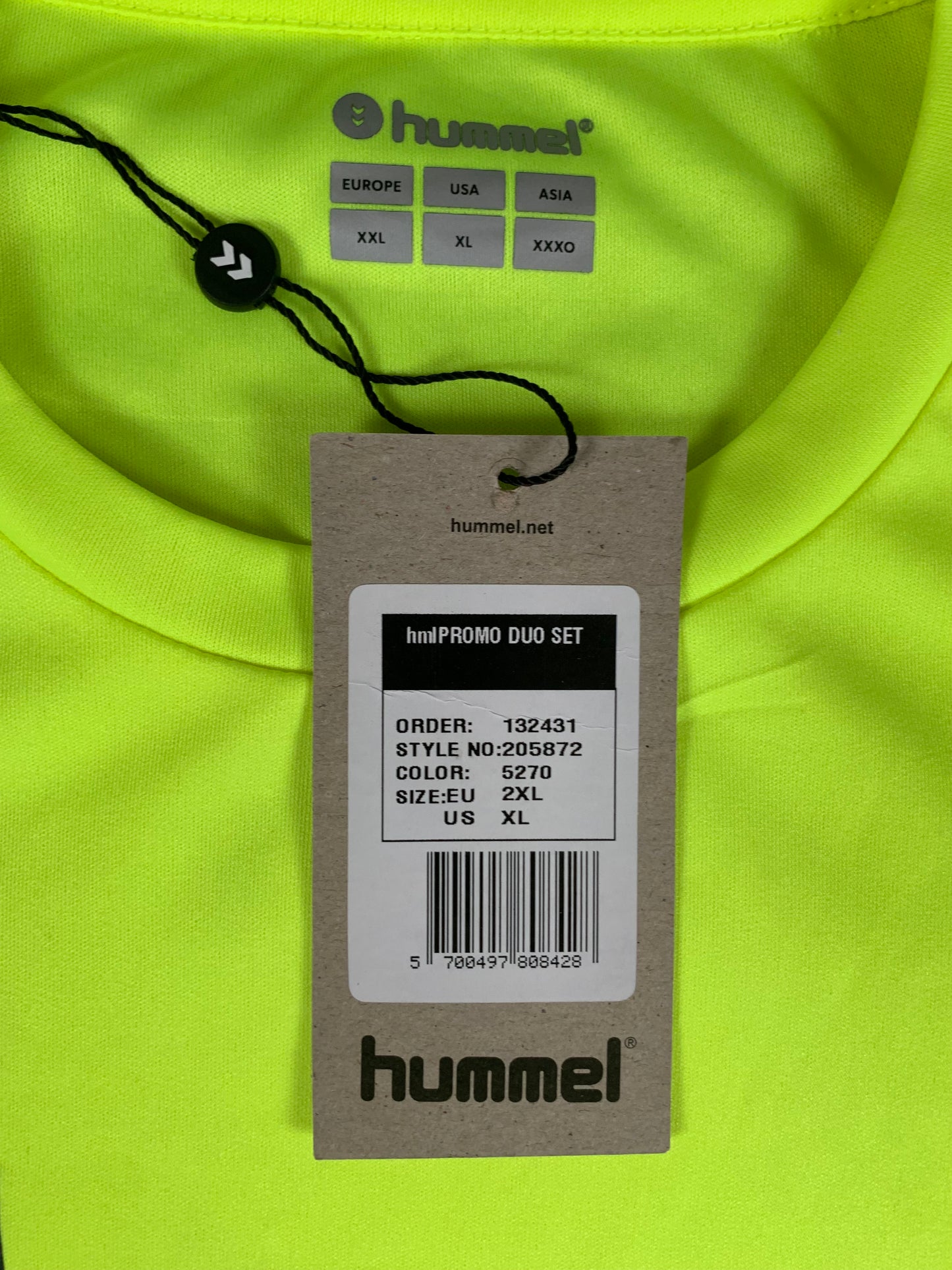 Hummel Doppelset in Neongelb/Schwarz