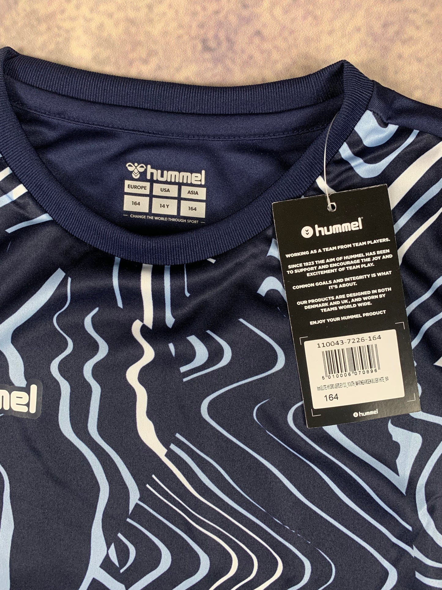 Hummel Kinder-Trikot in Dunkelblau/Weiß