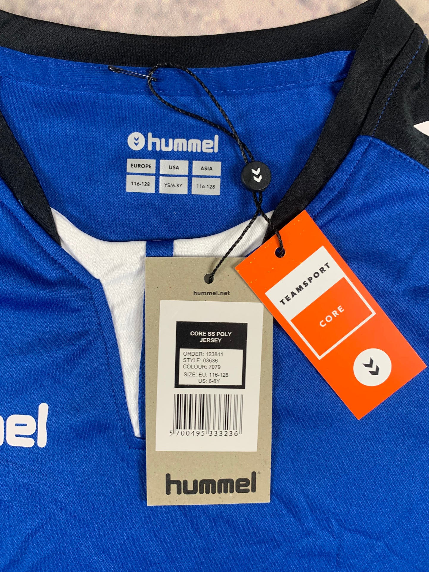 Hummel Kinder-Trikot in Blau/Weiß