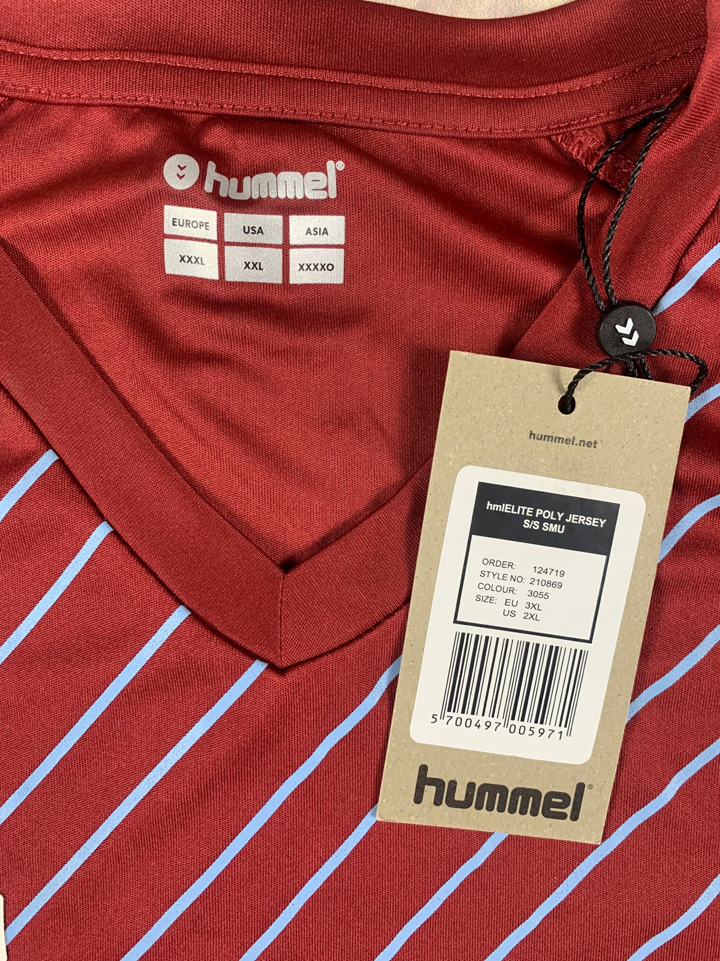 Hummel Trikot in Dunkelrot/Hellblau
