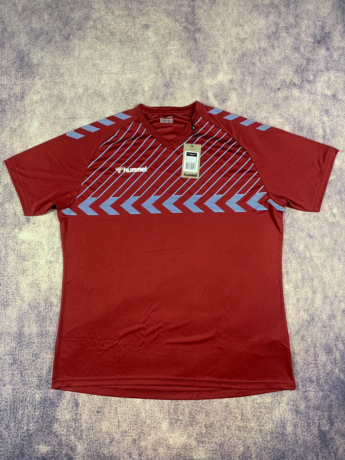 Hummel Trikot in Dunkelrot/Hellblau