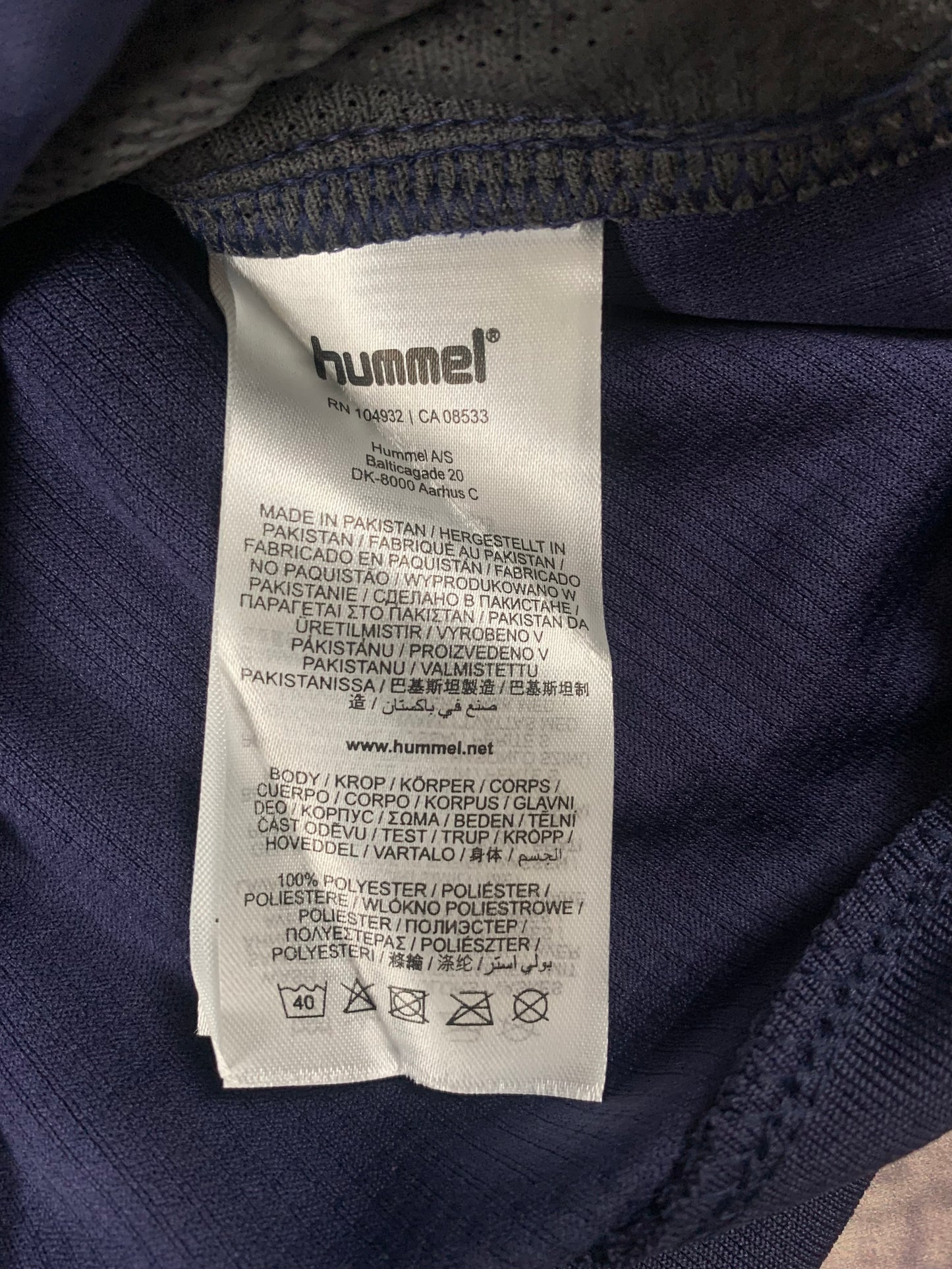 Hummel Kinder-Zip-Hoodie in Dunkelblau/Weiß