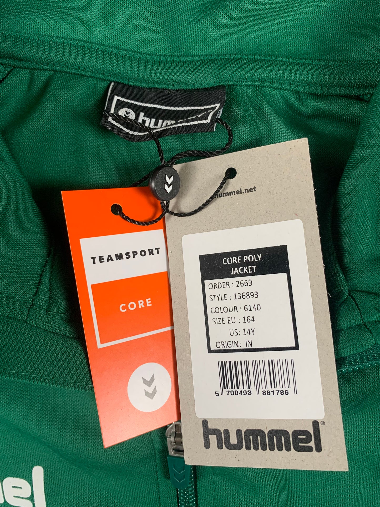 Hummel Kinder-Sportjacke in Dunkelgrün