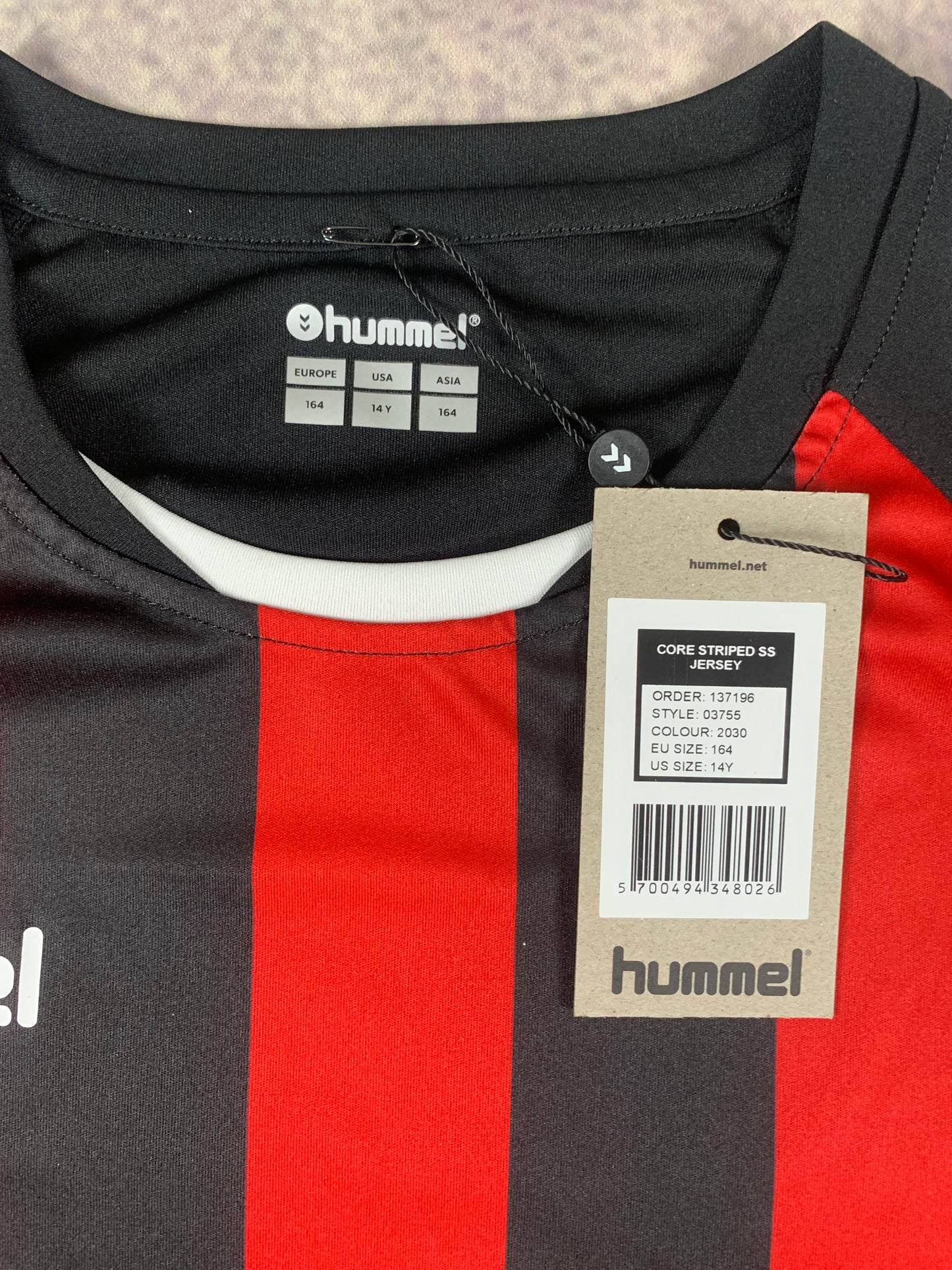 Hummel Kinder-Trikot in Schwarz/Rot