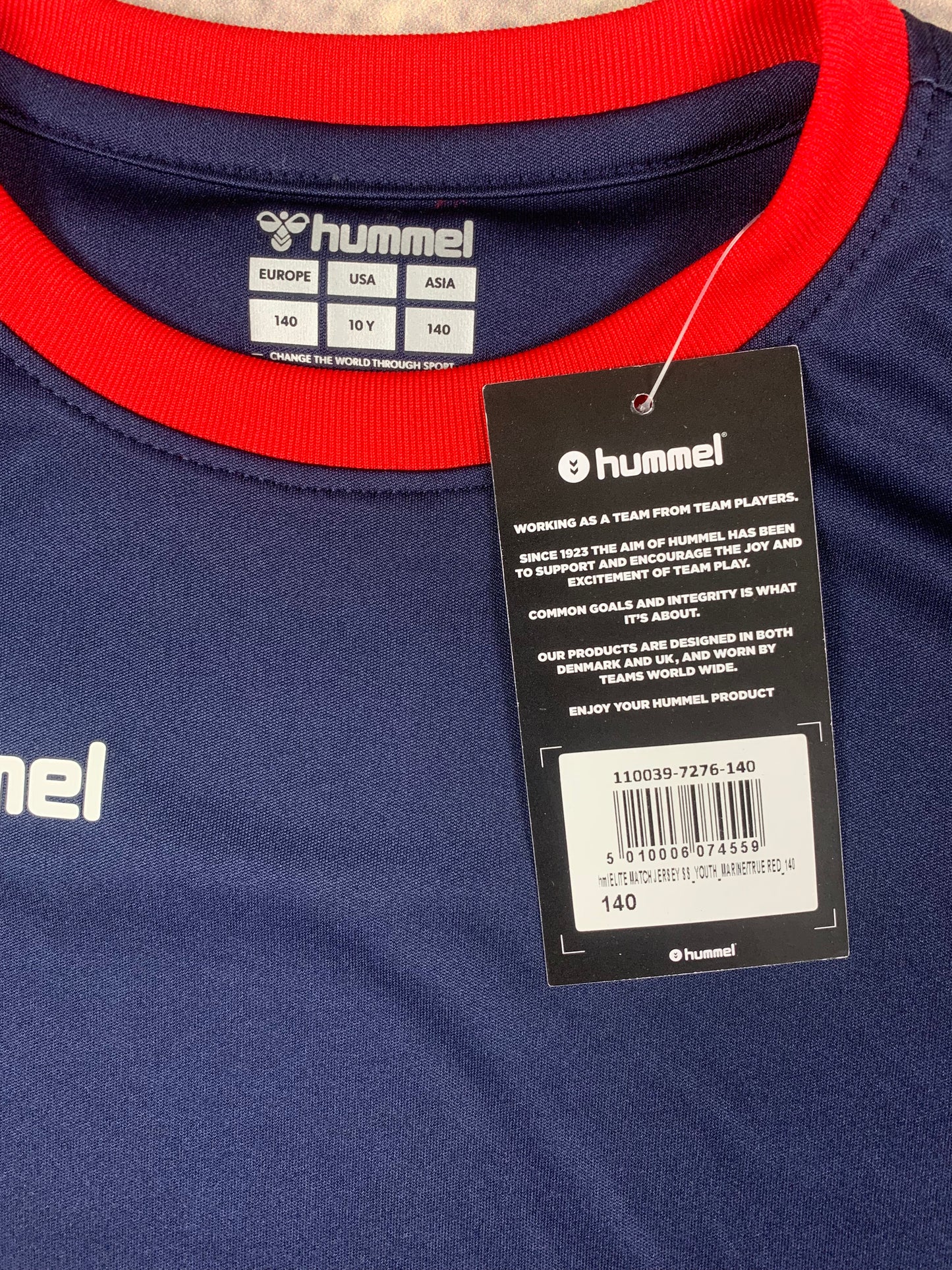 Hummel Kinder-Trikot in Dunkelblau/Rot