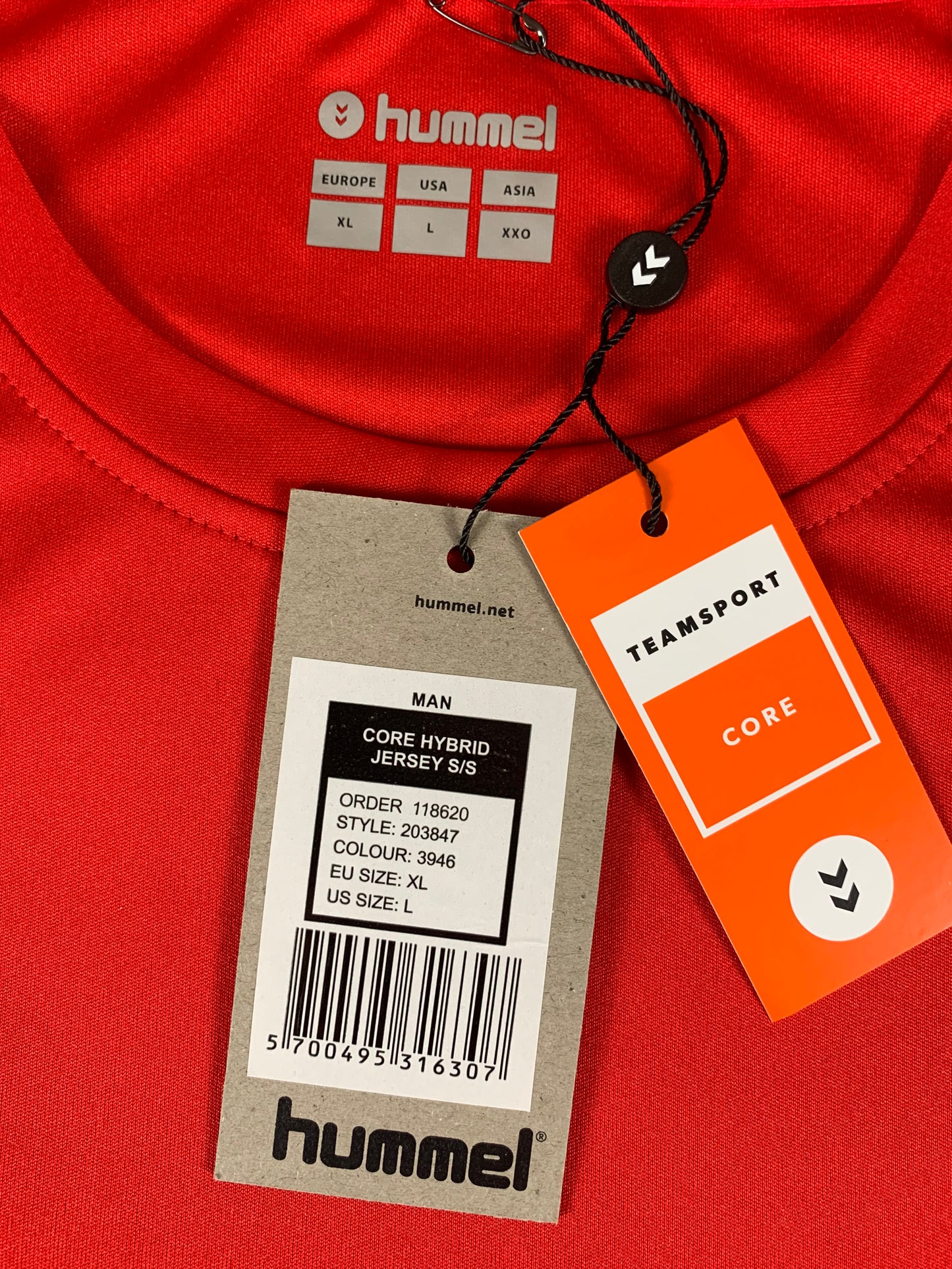 Hummel Trikot in Rot/Weiß