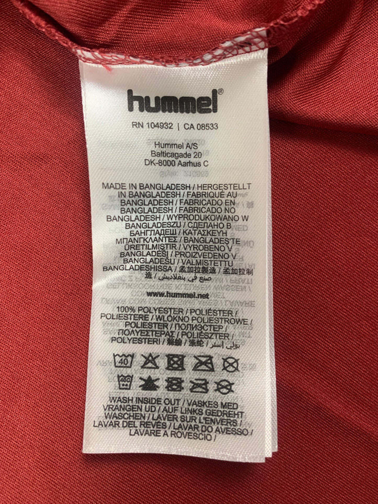 Hummel Trikot in Dunkelrot/Hellblau