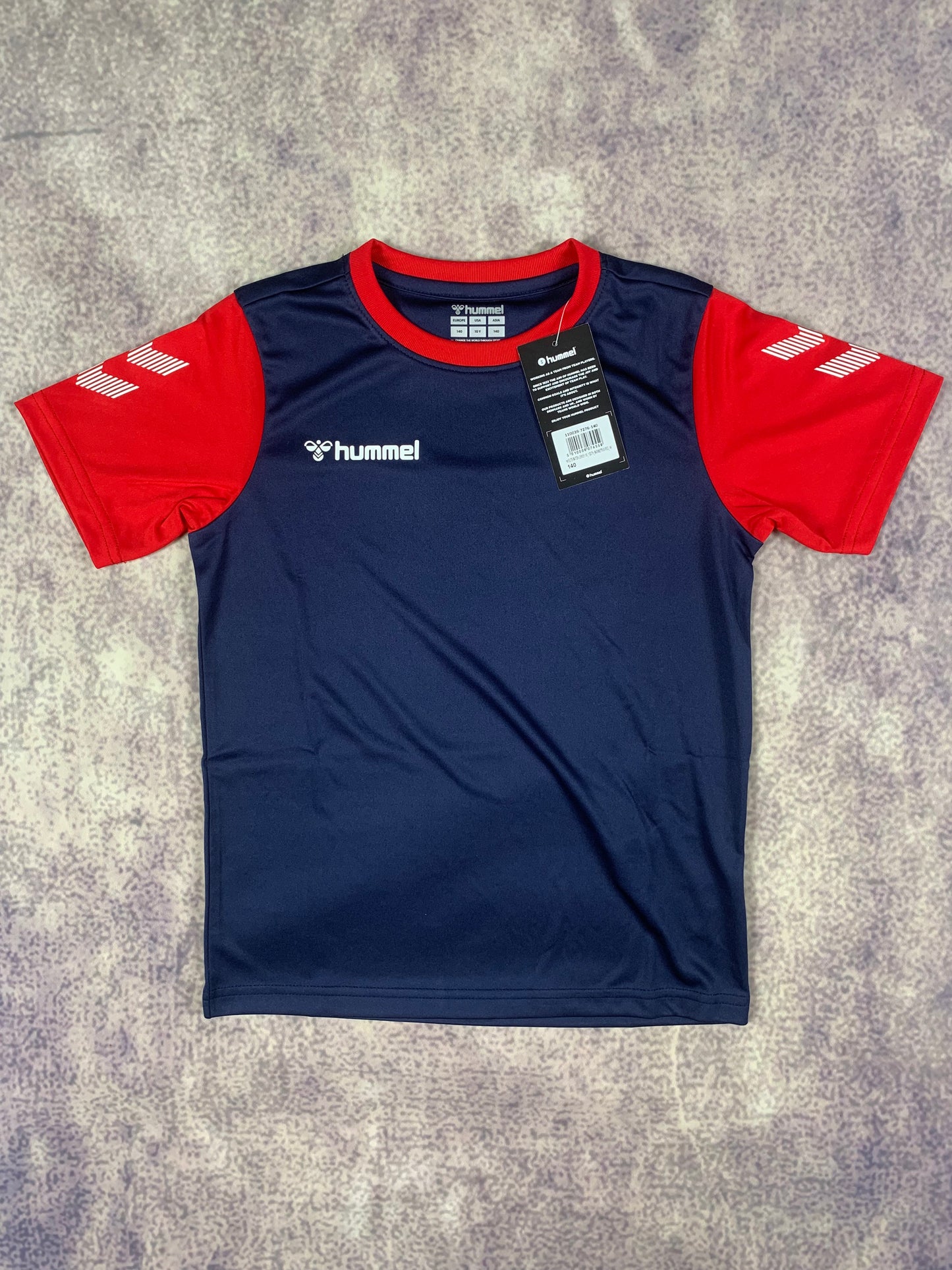 Hummel Kinder-Trikot in Dunkelblau/Rot