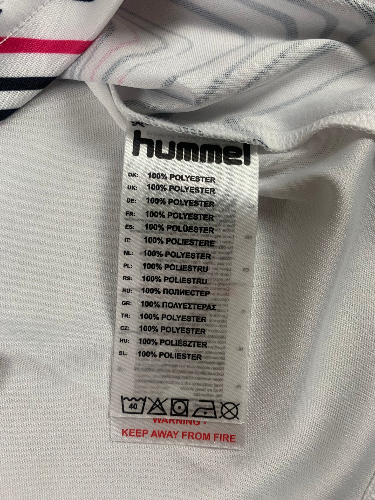 Hummel Kinder-Trikot in Weiß/Pink