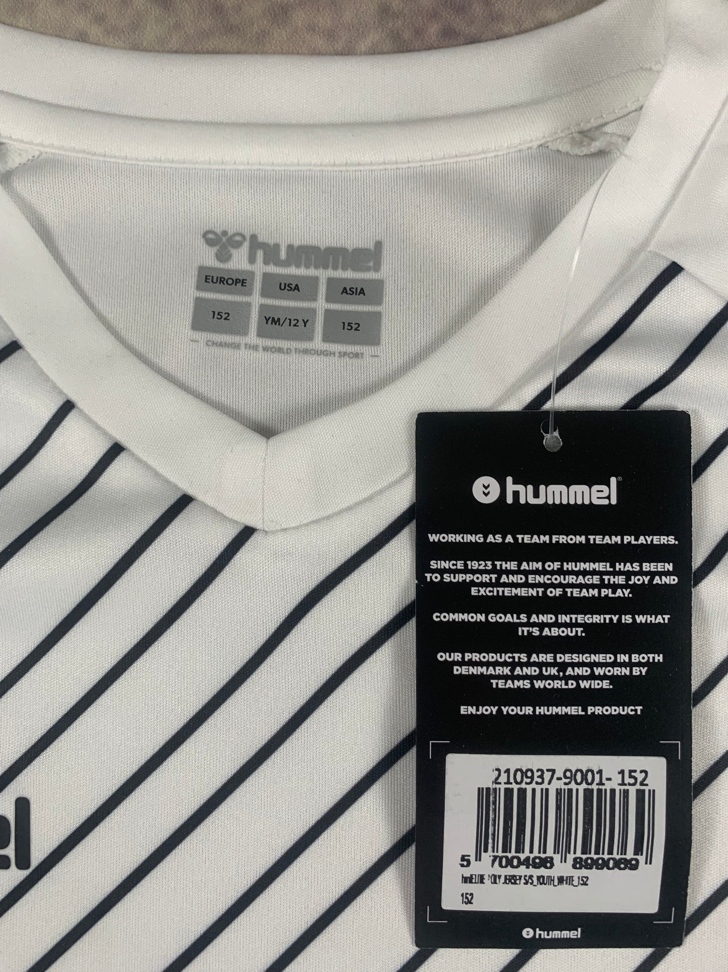 Hummel Kinder-Trikot in Weiß/Schwarz
