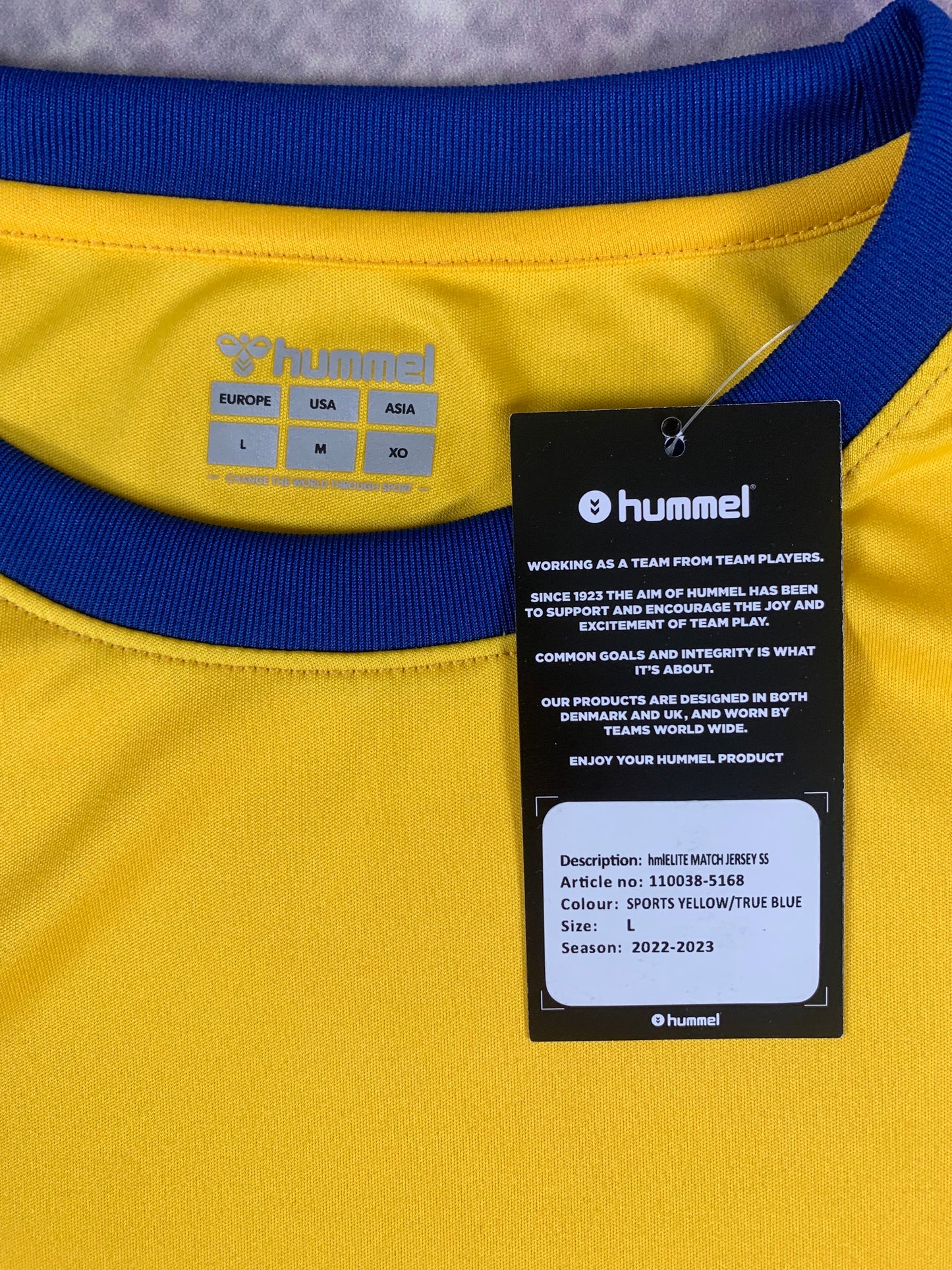 Hummel Trikot in Gelb/Blau