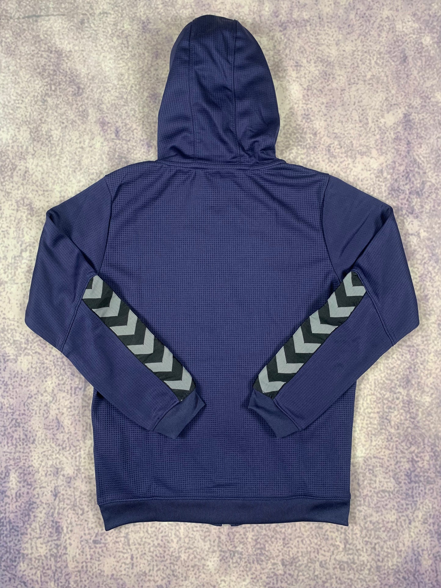 Hummel Kinder-Zip-Hoodie in Dunkelblau/Weiß