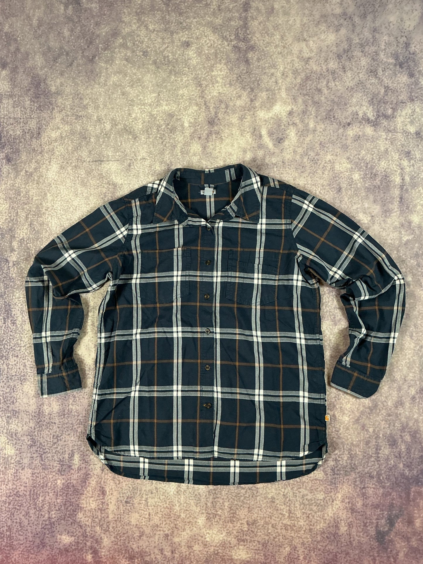 Carhartt Karo Hemd Dunkelblau/Weiß L