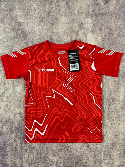 Hummel Kinder-Trikot in Rot/weiß