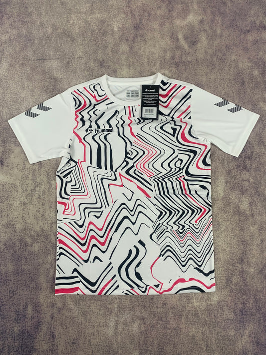 Hummel Kinder-Trikot in Weiß/Pink