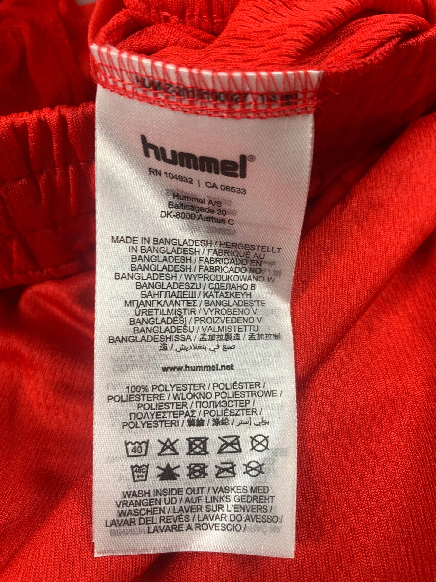 Hummel Kinder-Shorts in Rot/Weiß