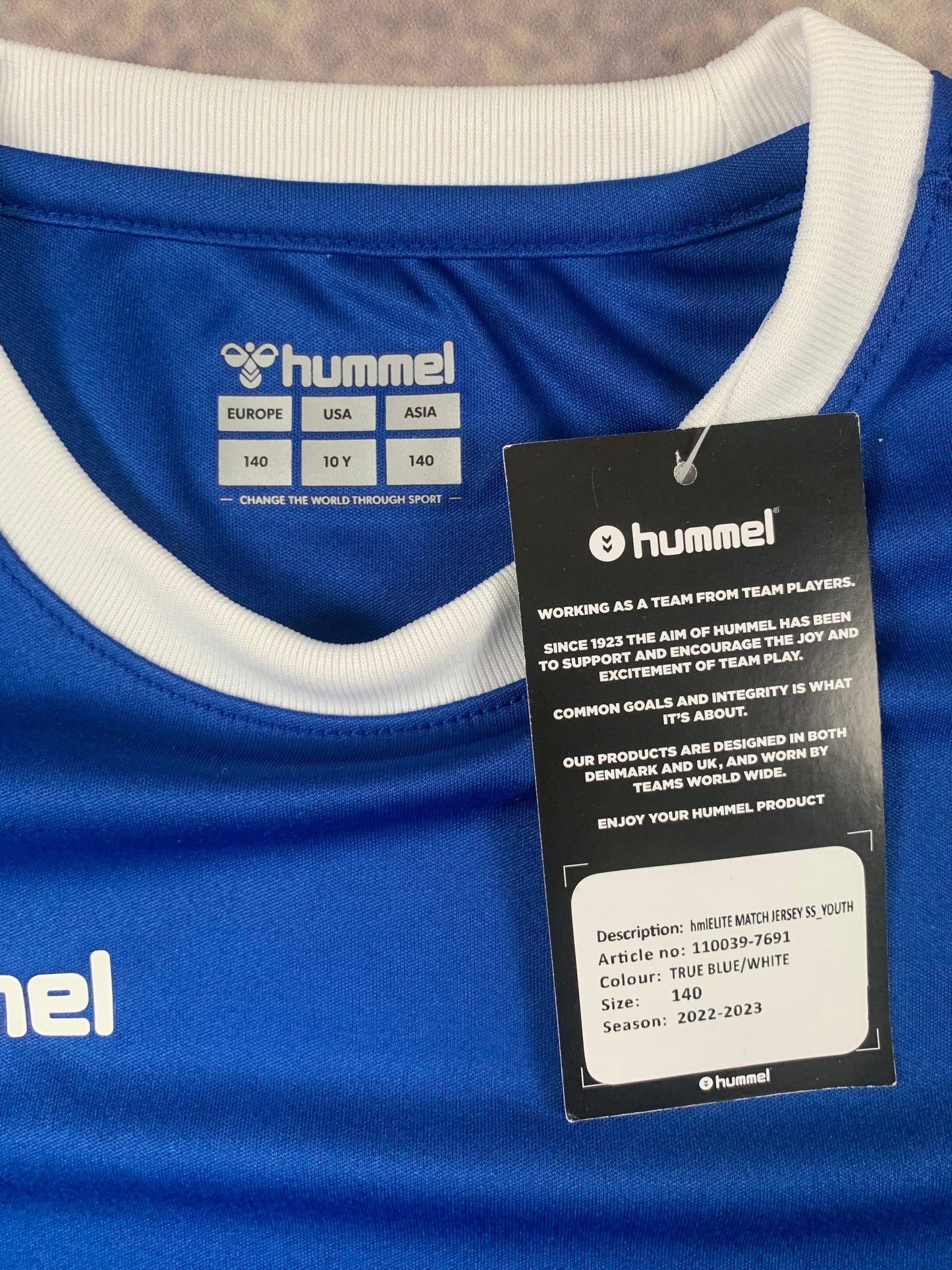 Hummel Kinder-Trikot in Blau/Weiß