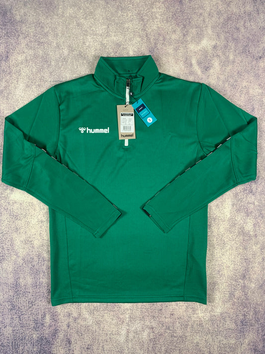 Hummel Half Zip Sweater in Dunkelgrün