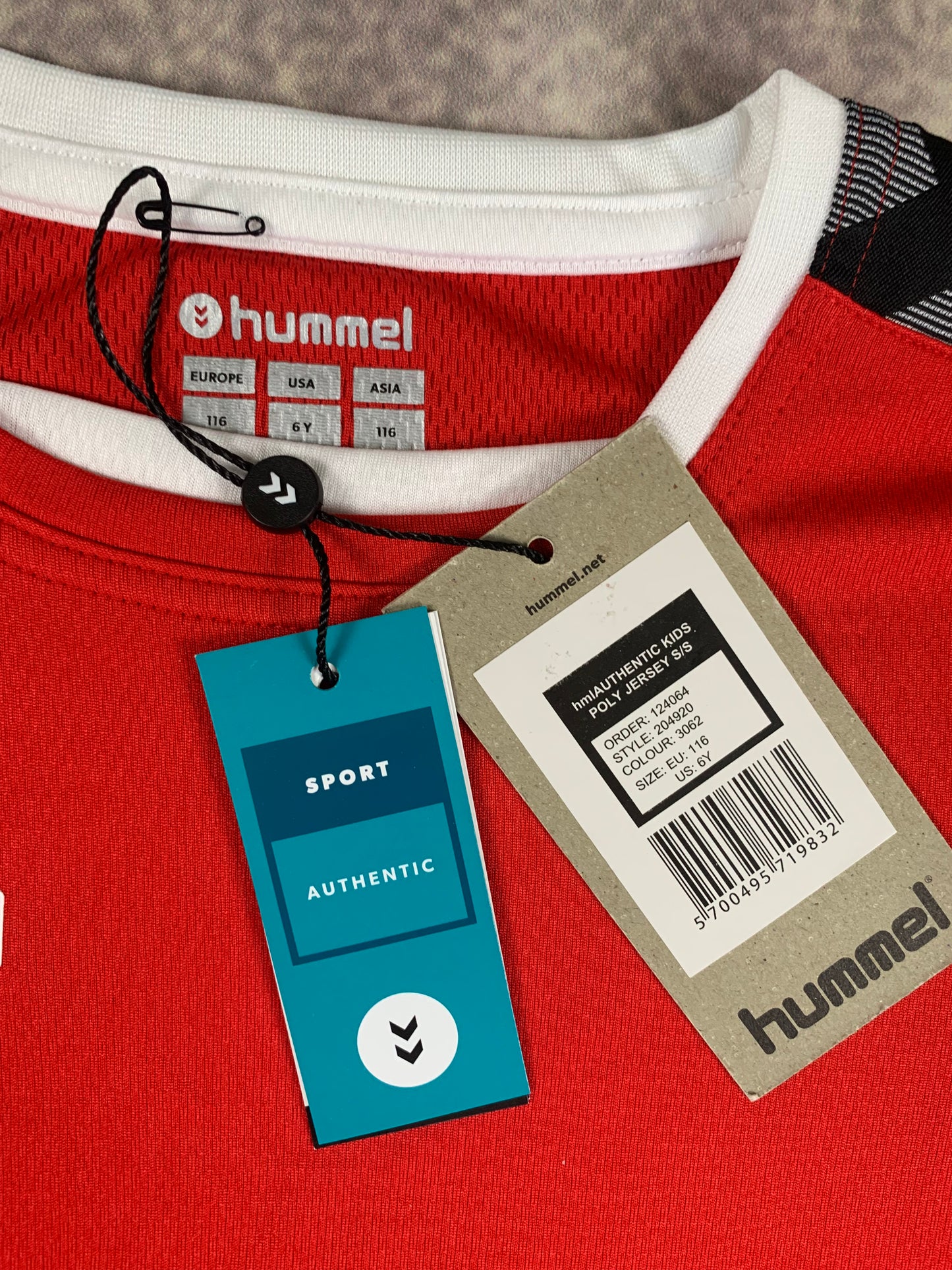 Hummel Kinder-Trikot in Rot/Weiß