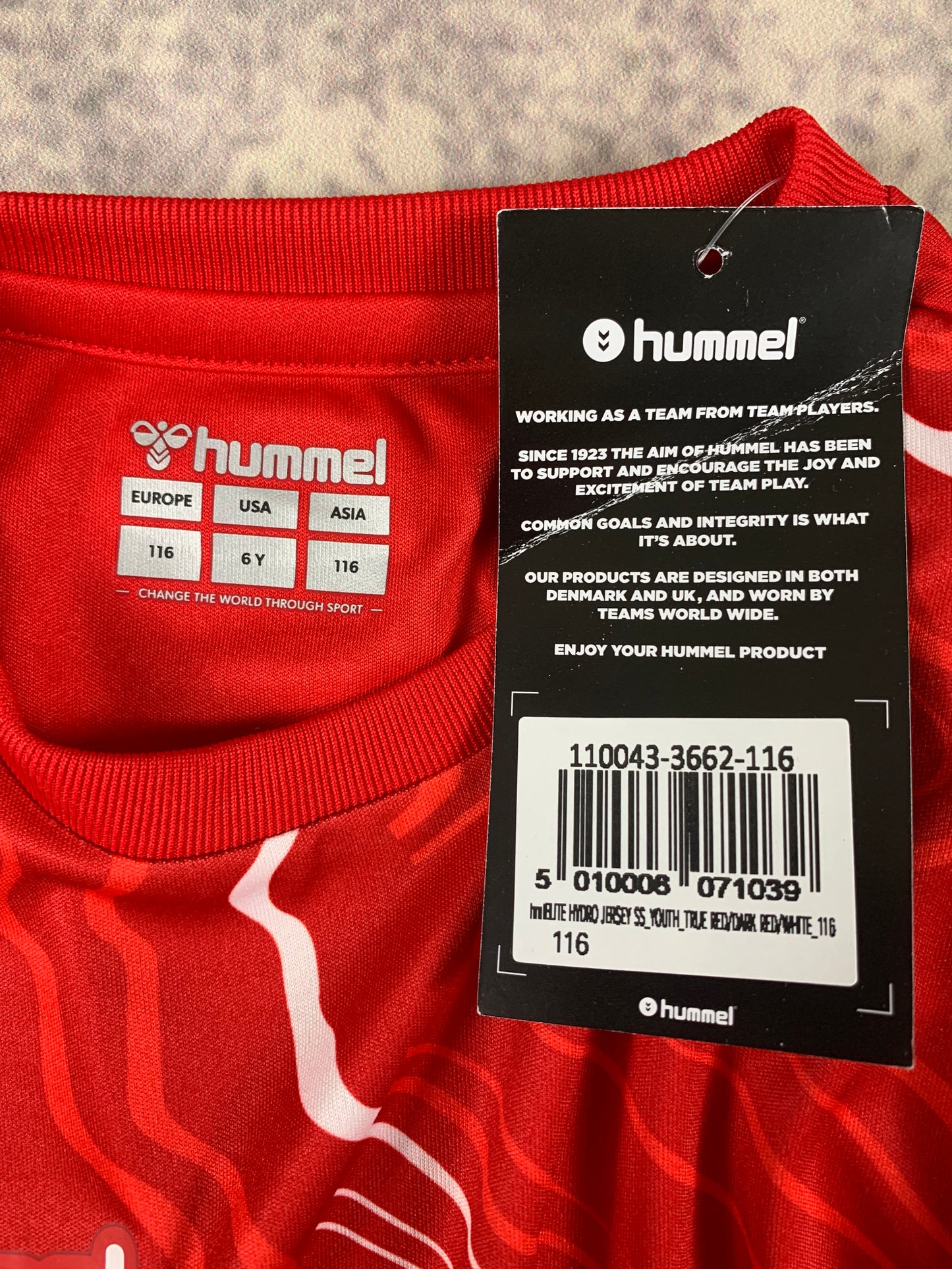 Hummel Kinder-Trikot in Rot/weiß