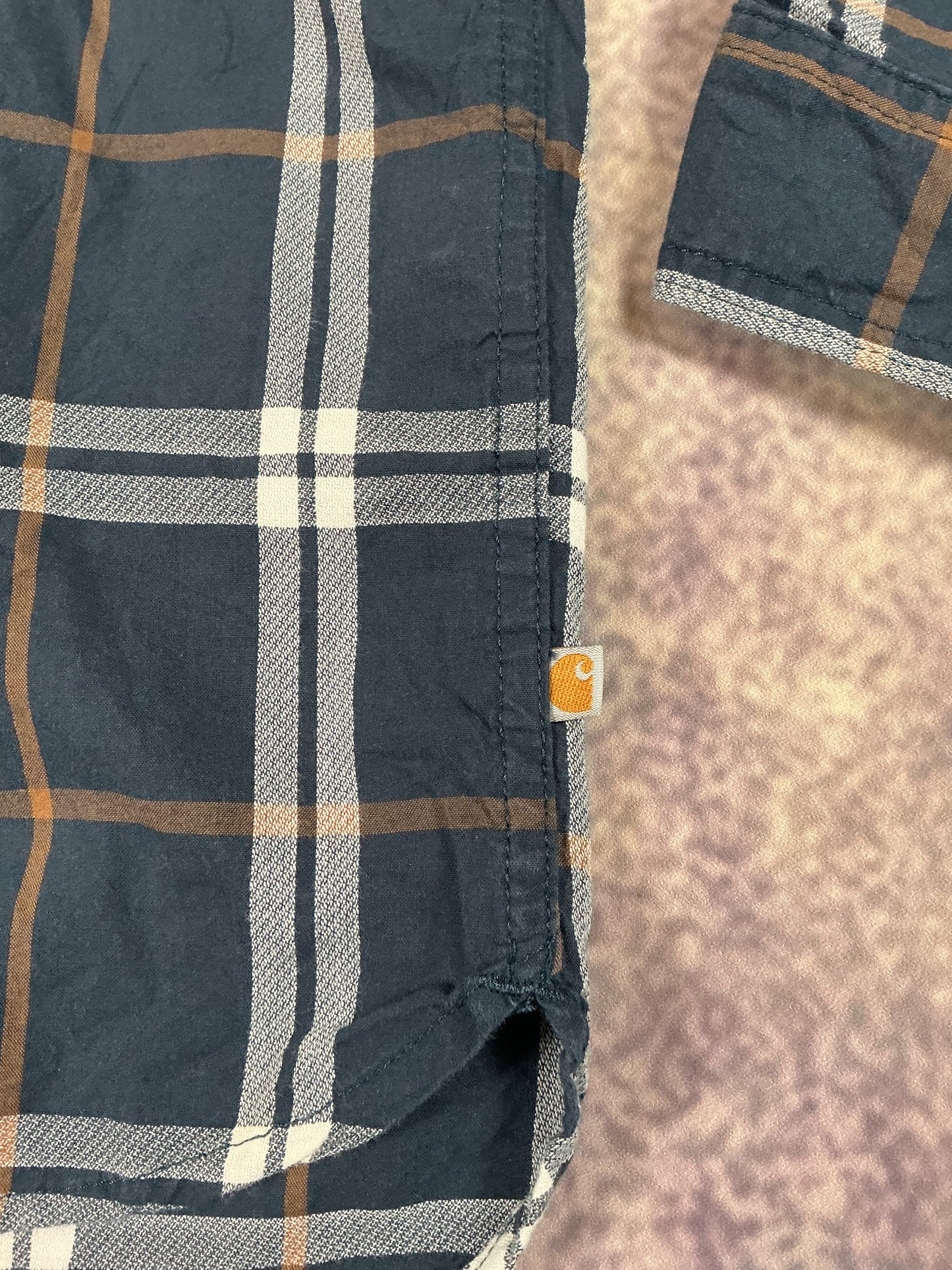 Carhartt Karo Hemd Dunkelblau/Weiß L