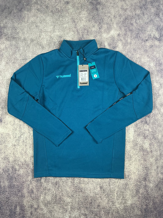 Hummel Kinder-Half Zip Sweater in Türkis